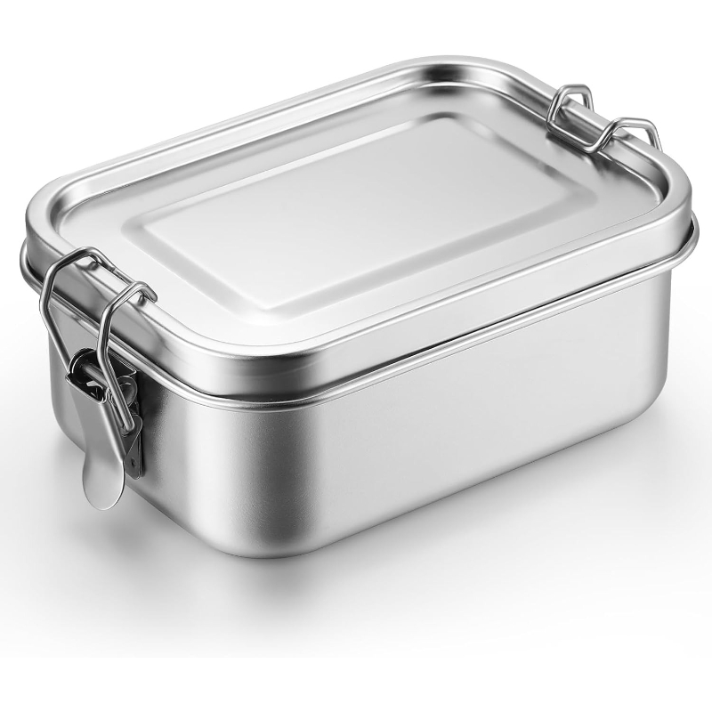 Meal Prep List - ภาชนะเก็บอาหารสแตนเลสพร้อมฝาปิด กล่องอาหารกลางวัน กล่องจัดระเบียบตู้เย็น กล่องเตรียมอาหาร กล่องอาหารพกพาสำหรับกิจกรรมกลางแจ้ง