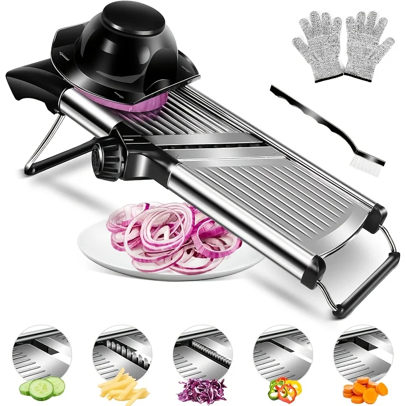 เครื่องหั่นผักผลไม้สแตนเลส พร้ - Mandoline Slicer Guard บทวิจารณ์และราคา