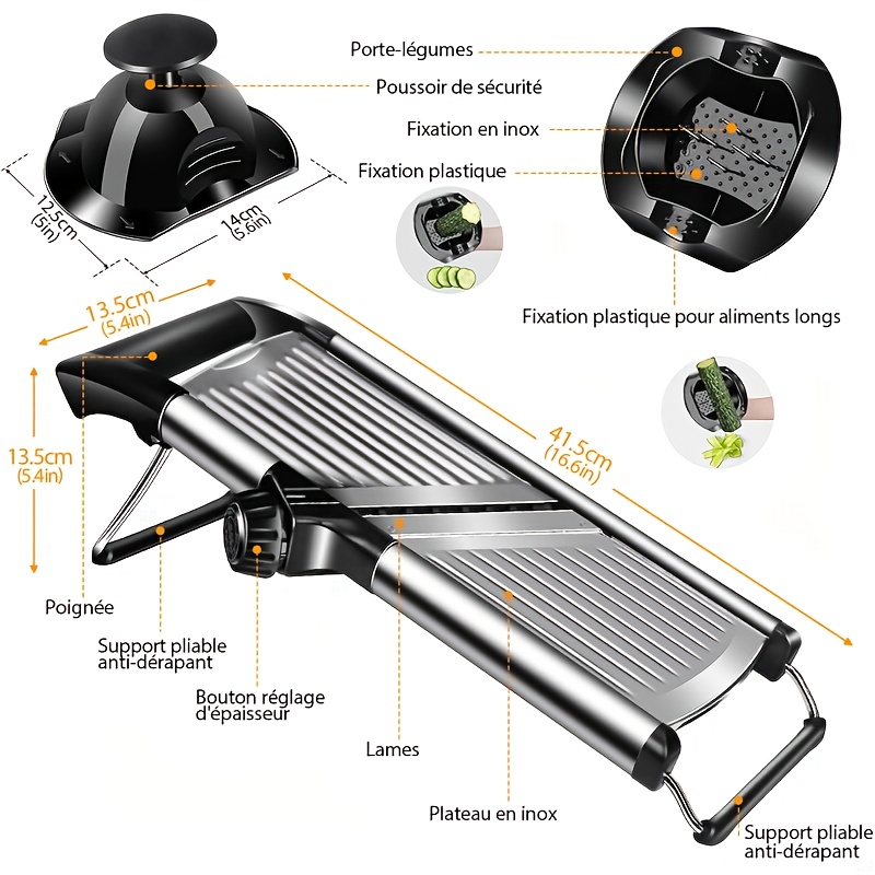 เครื่องหั่นผักผลไม้สแตนเลส พร้ - Mandoline Slicer Guard บทวิจารณ์และราคา