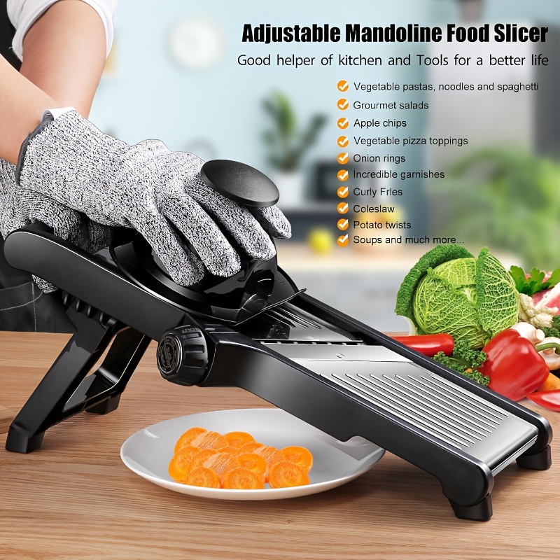 เครื่องหั่นผักผลไม้สแตนเลส พร้ - Mandoline Slicer Guard บทวิจารณ์และราคา