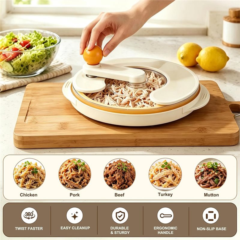 เครื่องมือฉีกเนื้อไก่แบบมือหมุ - Meal Prep Chicken Breast บทวิจารณ์และราคา
