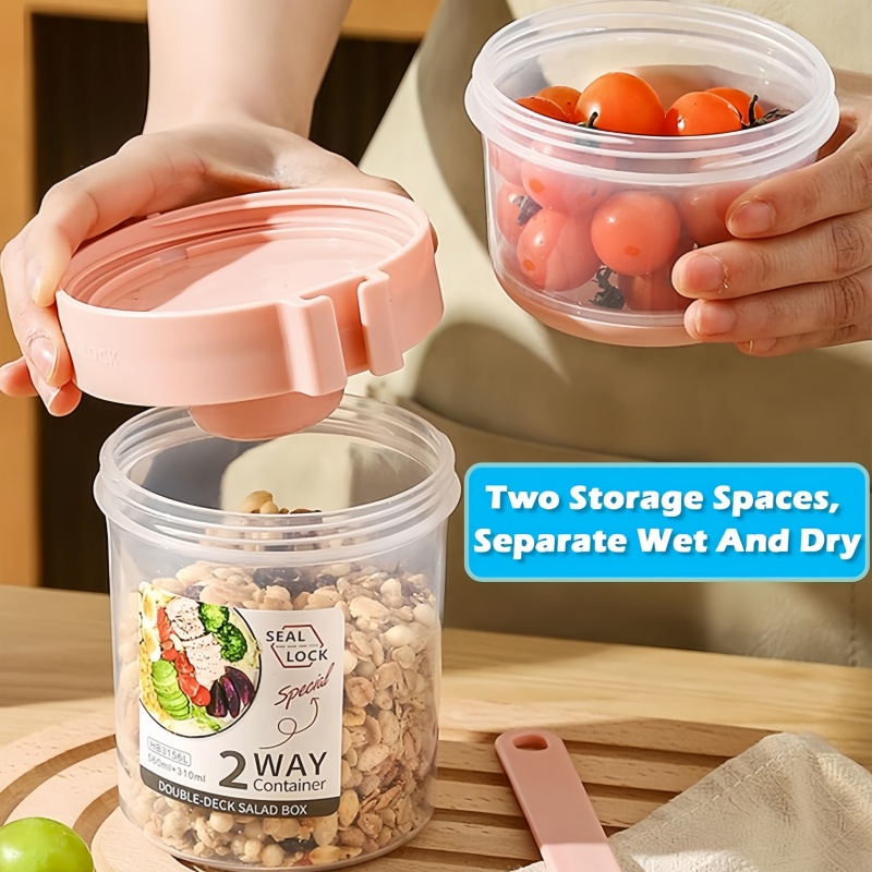 ถ้วยสลัดพกพา ถ้วยข้าวโอ๊ตคู่ ถ - Meal Prep Yogurt Containers บทวิจารณ์และราคา