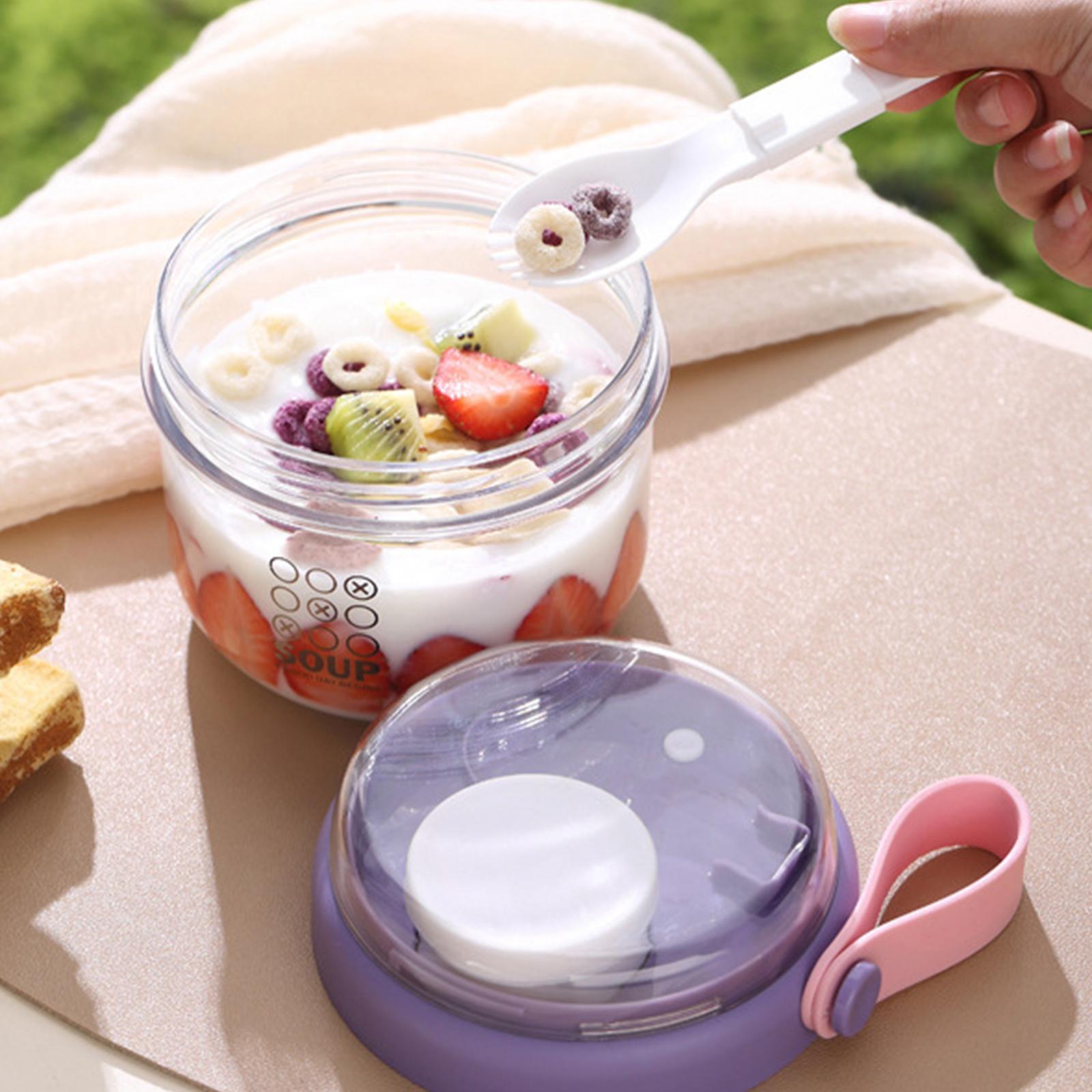 ถ้วยสลัดพร้อมฝาปิดและช้อน ใช้ซ - Meal Prep Yogurt Containers บทวิจารณ์และราคา
