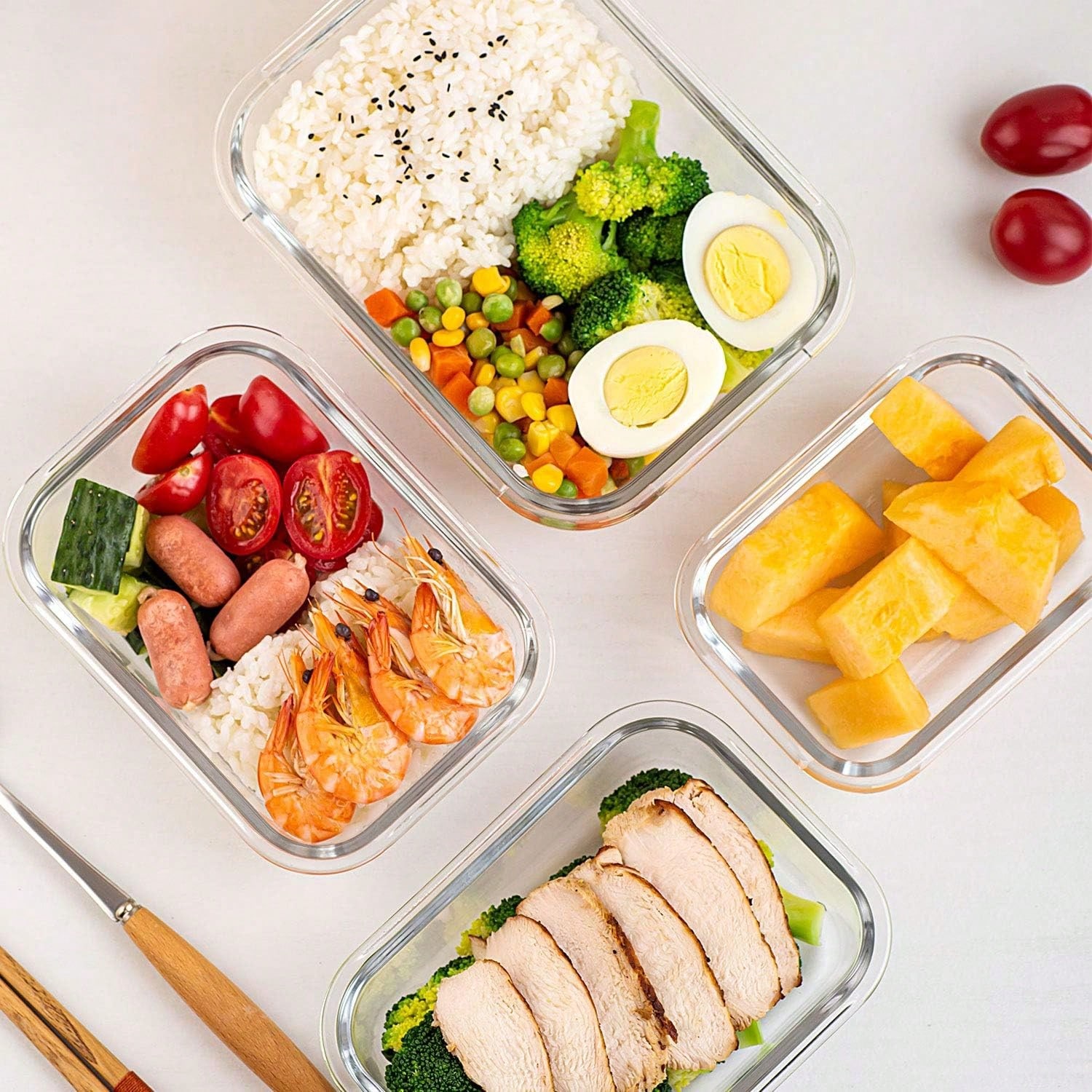 ชุดกล่องแก้วสำหรับเตรียมอาหาร  - Meal Prep List บทวิจารณ์และราคา