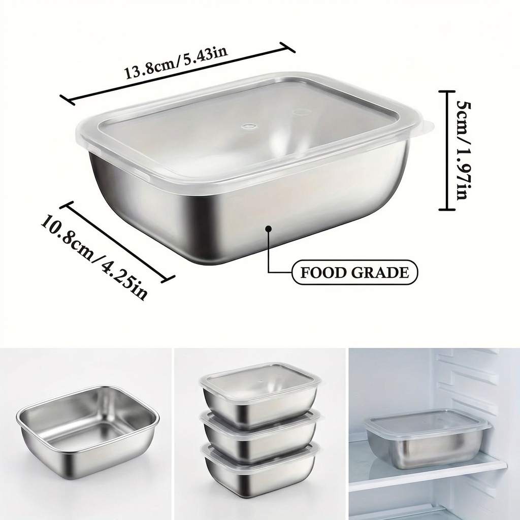 กล่องเก็บอาหารสแตนเลส 5 ชิ้น แ - Meal Prep List บทวิจารณ์และราคา