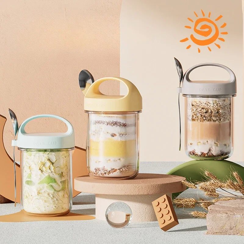 420ML ใหม่ถ้วยอาหารเช้าข้าวโอ๊ - Meal Prep Yogurt Containers บทวิจารณ์และราคา