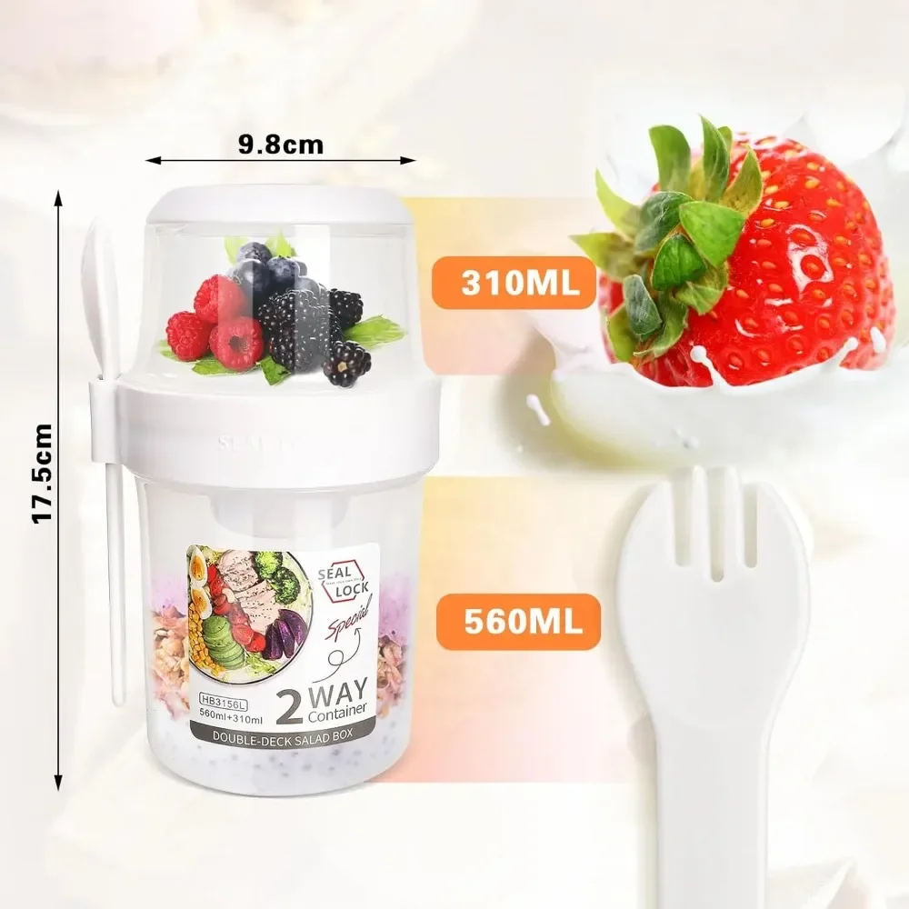 ถ้วยสลัดถ้วยอาหารเช้าแบบพกพาเก - Meal Prep Yogurt Containers บทวิจารณ์และราคา