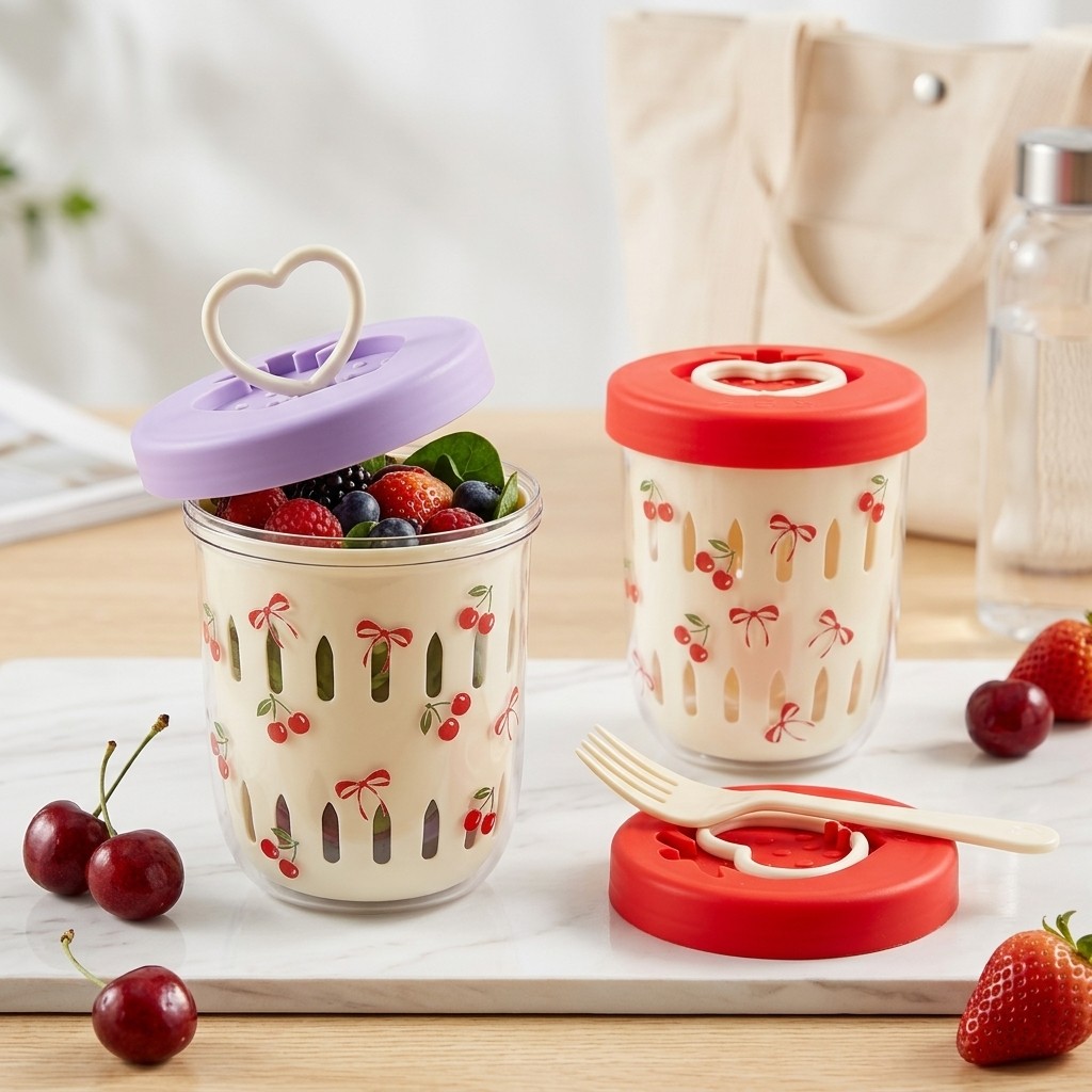 กล่องสลัดพลาสติกพร้อมฝาปิด กล่ - Meal Prep Yogurt Containers บทวิจารณ์และราคา