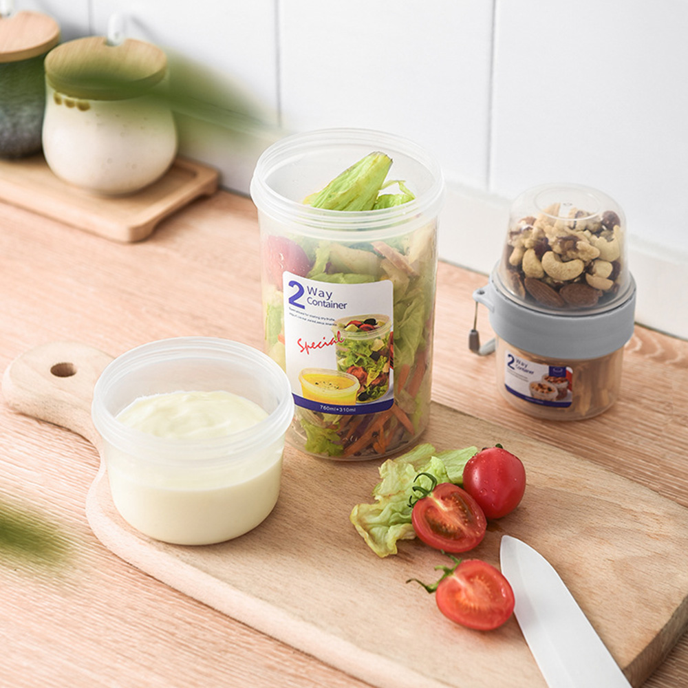 กล่องมีขอบปิดผนึกสลัดโยเกิร์ต2 - Meal Prep Yogurt Containers บทวิจารณ์และราคา